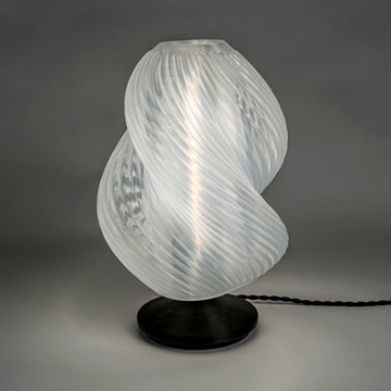 Gema 13.5" Mid-Century Coastal Plant-Based PLA 3D Printed Dimmable LED Table Lamp